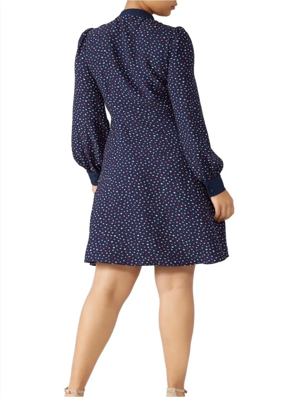 kate spade navy dress with pink heart pattern (NWT)